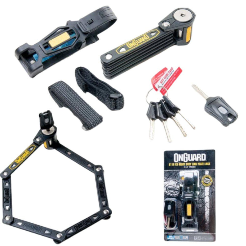 Cadeado Trava Tranca Dobrável Onguard 8116 K9 Bike Moto 69Cm