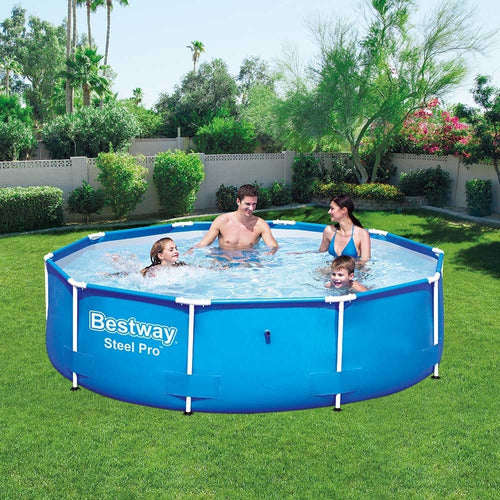 Piscina Estruturada 4.678l Circular Bestway Verão Em Pvc