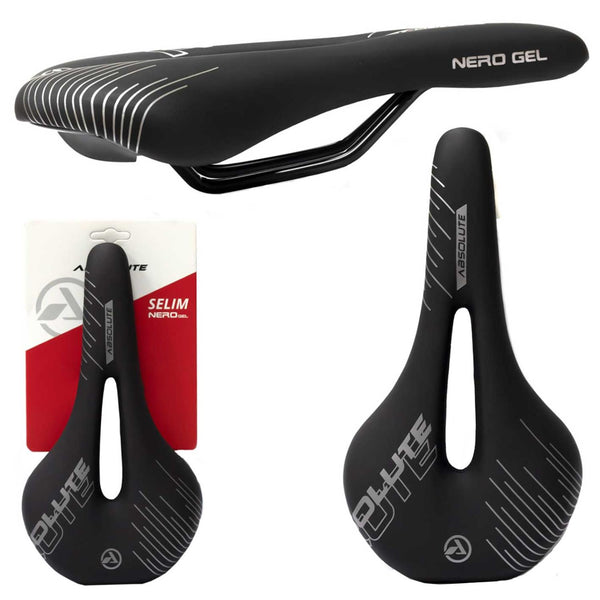 Selim Banco Absolute Nero Gel 268 X 146mm Vazado Speed Mtb