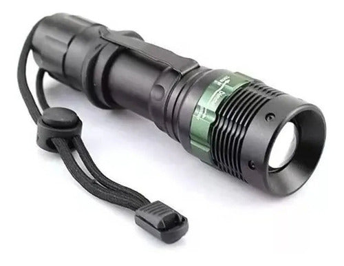 Lanterna Led Cree Police Recarregavel Com Sinalizador Lt-424