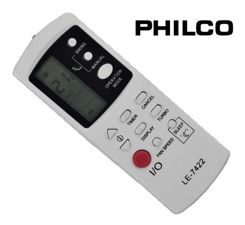 Controle Remoto Ar Condicionado Split Philco Le-7422 Lelong