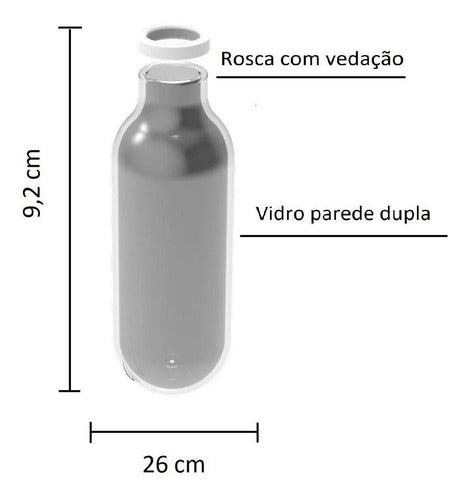 Ampola Vidro Repos. Garrafa Térmica Lotus Cristal 1l Soprano