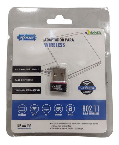 Adaptador Wifi Wireless Entrada Usb Alta Velocidade Kp-aw155