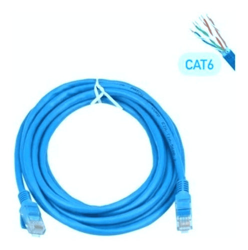 Cabo De Rede Patch Cord Flexível Rj45 Cat-6 2mt Azul Mcb-003