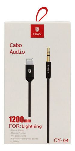 Cabo Áudio P2 Para Lightning Auxiliar Premium Fancy Cy-04
