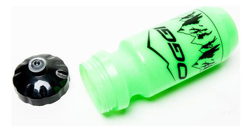 Garrafa Para Bicicleta Oggi Squeeze Verde Tampa Preta 500ml