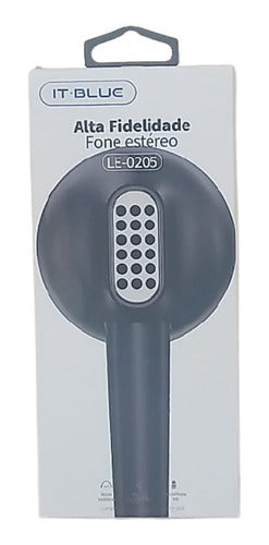 Fone De Ouvido Stereo Alta Qualidade Le-0205 It-blue 1.20 M