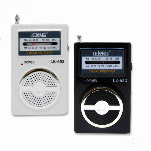 Mini Rádio Portátil Am/fm Receptor 2 Bandas Lelong Le-652