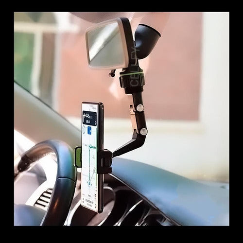 Suporte P/ Celular Clip Retrovisor Mesa Multi Aplicações