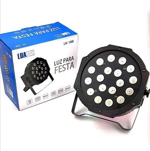 Canhão Projetor De Luz Refletor 18 Leds Lk-188 Luatek