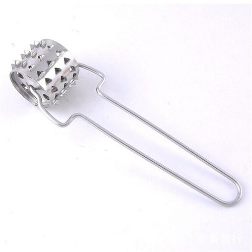 Amaciador De Carne Rolo Manual Inox 20cm Amolecedor De Carne