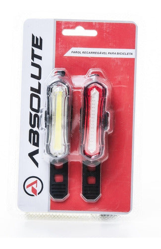 Pisca Farol Bike Dianteiro E Traseiro Absolute Jy6055 c/ Usb