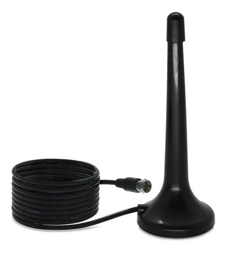 Antena Tv Digital Interna Hd Tomate Cabo 3m Base Imã Mt-3015