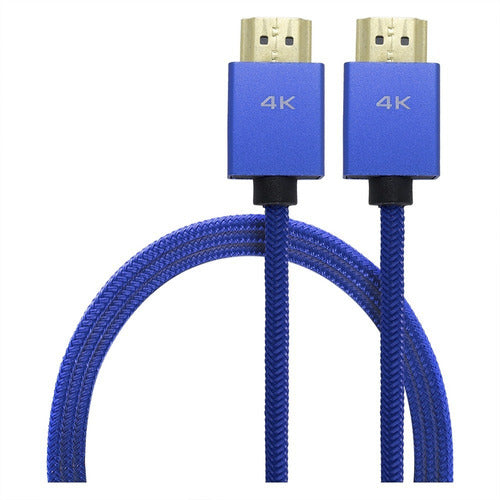 Cabo Hdmi 2.0 Ultra Hd 4k Cabo De 3 Metros Blindado It Blue