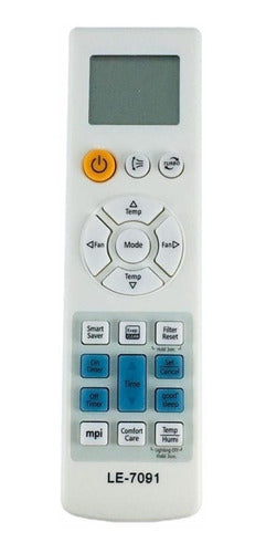 Controle Remoto Ar Condicionado Split Le-7091