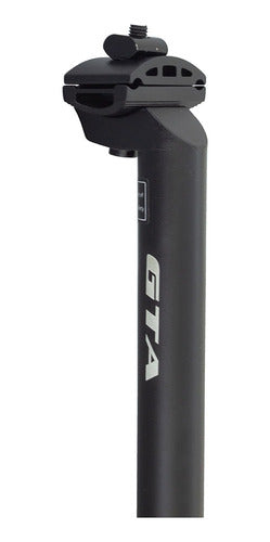 Canote Selim  40cm Com Carrinho 27.2mm Alumínio Preto Bike