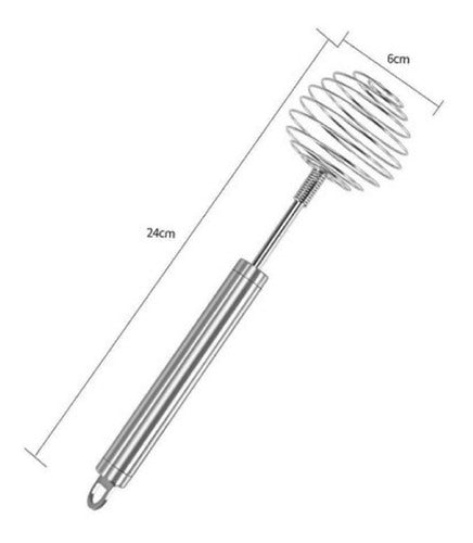 Batedor De Ovo Manual De Aço Inoxidável Espiral Top Chef