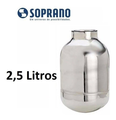 Ampola De Vidro Reposição Garrafa Exclusiva 2,5 L Soprano