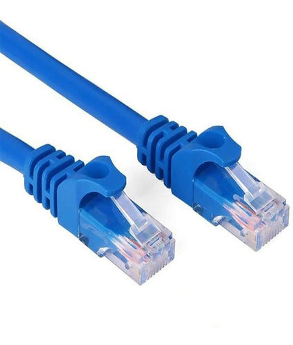 Cabo De Rede Azul Cat5e 15m Crimpado Rj45 Testado Exbom