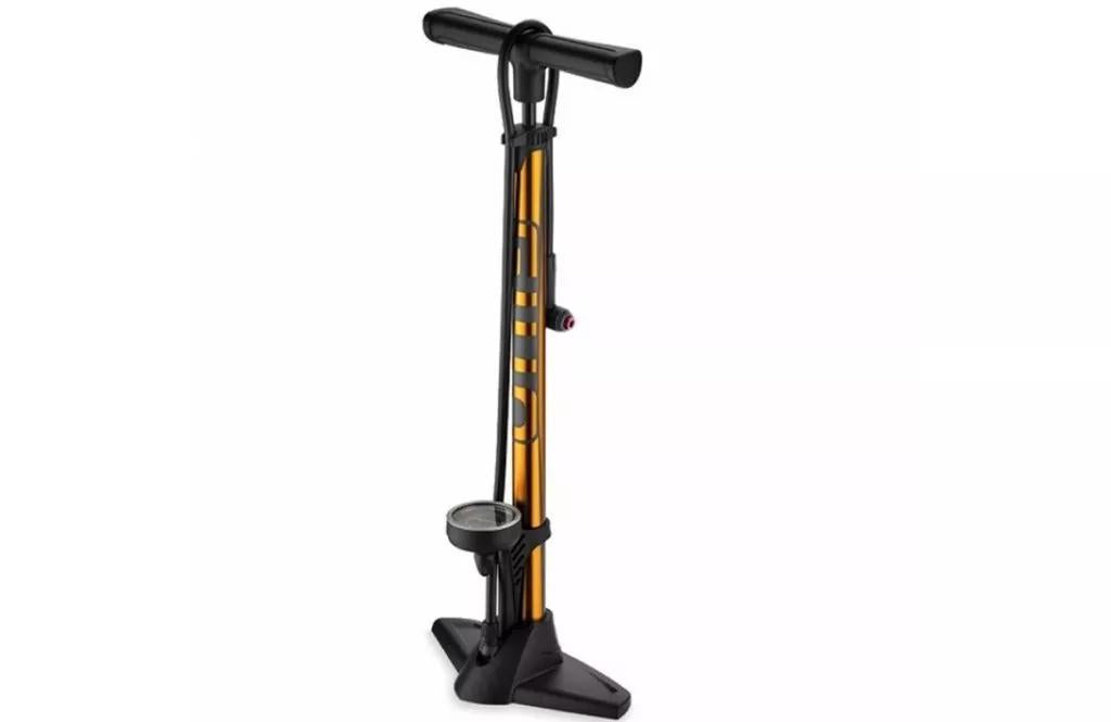 Bomba De Pé Encher Pneu Bike Bicicleta Giyo Gf5725 Dourada