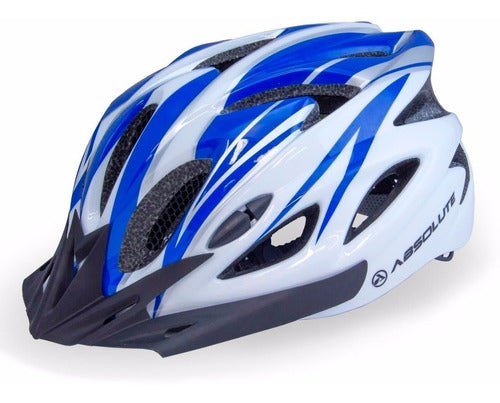 Capacete Absolute Nero Led Wt012 Branco E Azul G