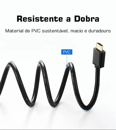 Cabo Hdmi 4k Alta Velocidade Ultra Hd 3d C/ Filtro 5 Metros