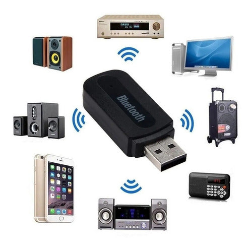 Adaptador Receptor Bluetooth Usb P2 Musica Carro Som Spotify