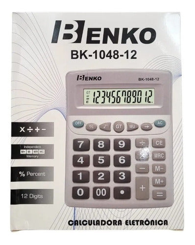 Calculadora Eletrônica Escritório 12dígitos Benko Bk-1048-12