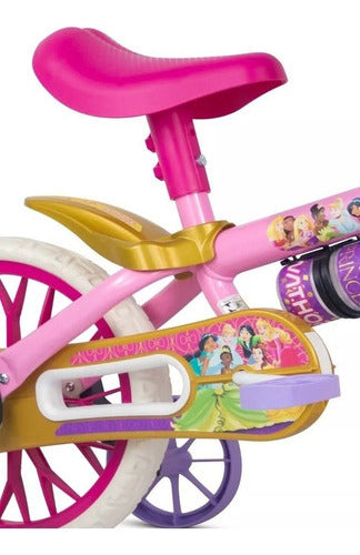 Bicicleta Infantil Aro 12 Nathor Princesas Com Rodinhas