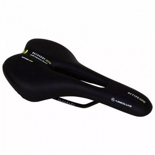 Selim Absolute Atletic Foam 2354H Vazado Cavidade Bike Preto