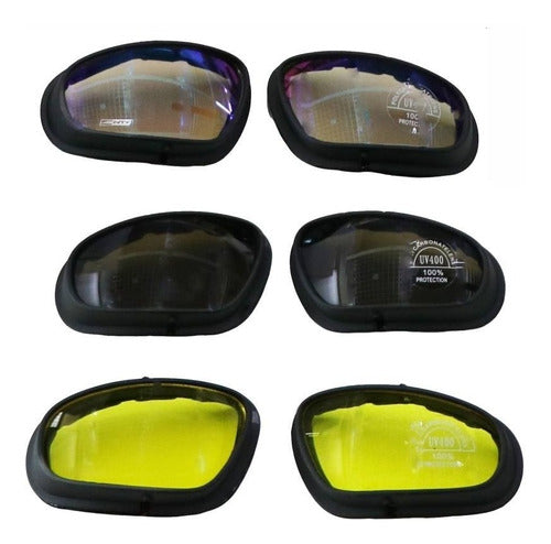 Óculos Tático Tarek Ntk 4 Lentes Proteção Uv Airsoft Tiro