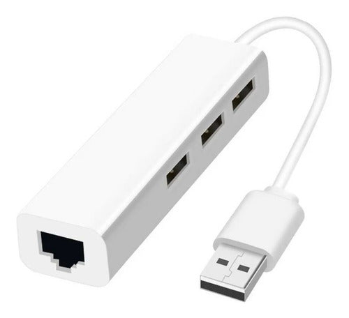 Cabo Hub Usb 3.0 C/ 3 Portas + Adaptador Rj45 Ethernet Lan