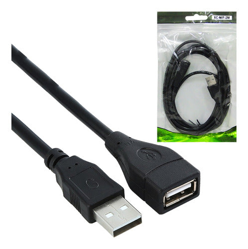 Cabo Extensor Usb Macho Usb Femea 2.0 Extensão 2m Xc-m/f-2m