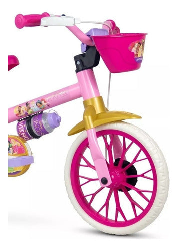 Bicicleta Infantil Aro 12 Nathor Princesas Com Rodinhas