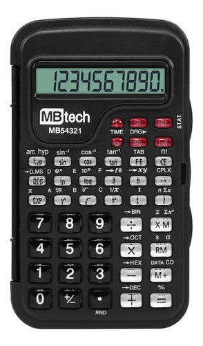 Calculadora Científica Eletrônica De Mesa Relógio 8 Dígitos