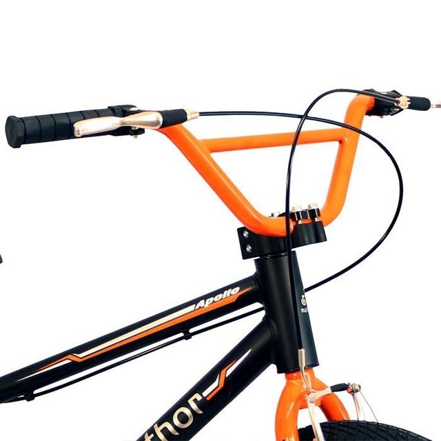 Bicicleta Infantil Aro 20 Masculina Preta e Laranja Nathor