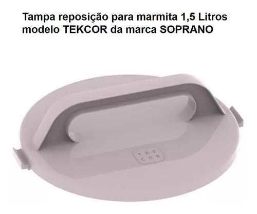 Tampa Reposição Para Marmita 1,5 L Marmitex Tekcor Soprano