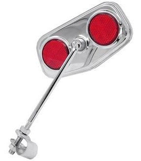 Retrovisor Espelho Bicicletas, Cromadoc/Refletor Pentagonal