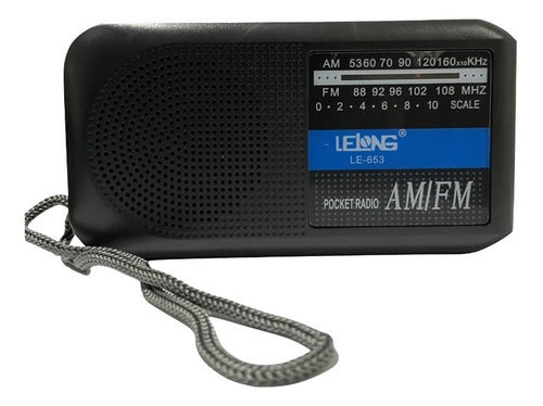 Radio Fm/am Portatil De Bolso Analógico Antena Retro Le-653