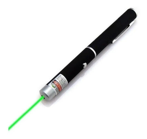 Caneta Laser Verde Pointer 5000mw Com 5 Ponteiras De Efeitos