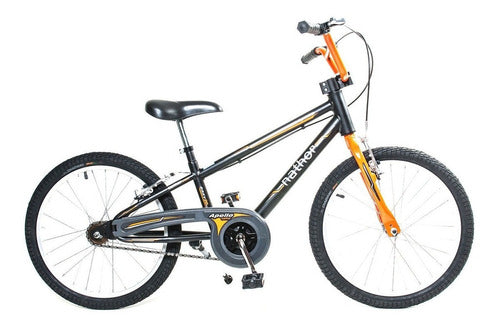 Bicicleta Infantil Aro 20 Masculina Preta e Laranja Nathor