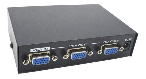 Splitter Vga 1x2 Distribuidor Vga 1 Entrada 2 Saídas Lt-2002