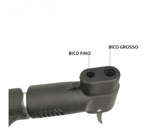 Bomba de Ar Mini Pump Alumínio/Nylon com Suporte