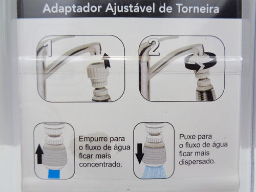 Adaptador De Torneira Ajustável Extensor P/ Cozinha Banheiro