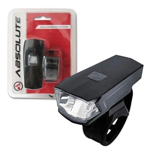 Farol Absolute Jy-7059 Preto 1 Led 7 Horas Prova De Chuva