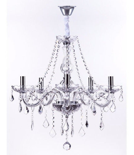 Lustre Maria Thereza Transparente 5 Braços Lc14115.000