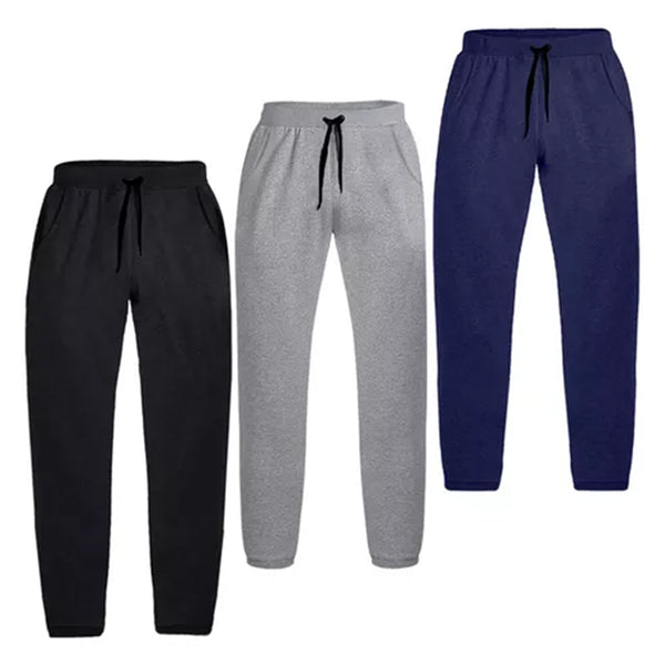 Kit 3 Calças Moletom Masculinas Slim Fit Athletix