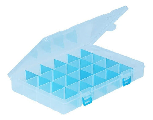 Estojo Papa Isca Transparente 24 Repartições Pesca Brasil