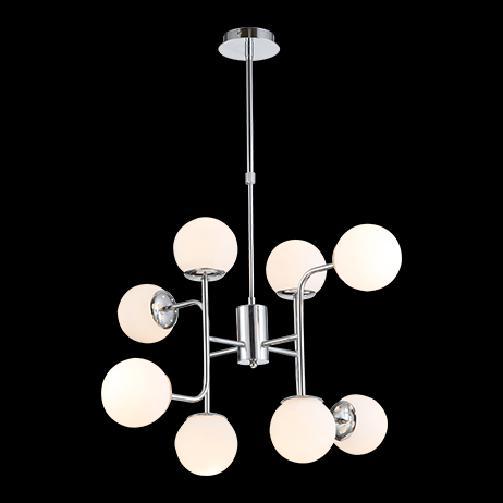 Lustre Pendente Cromado 8 Lâmpadas Pd9417 8.000 E27