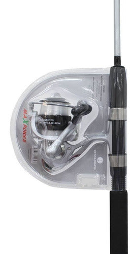 Combo Vara Pesca Maxpower 1,65m + Molinete 4000 Pesca Brasil